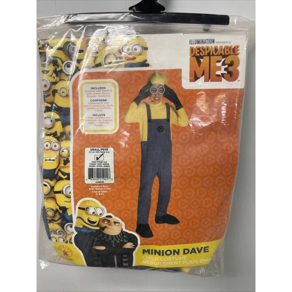 Dave Minion Despicable Me 3 Child's Costume Boy's S (4-6)